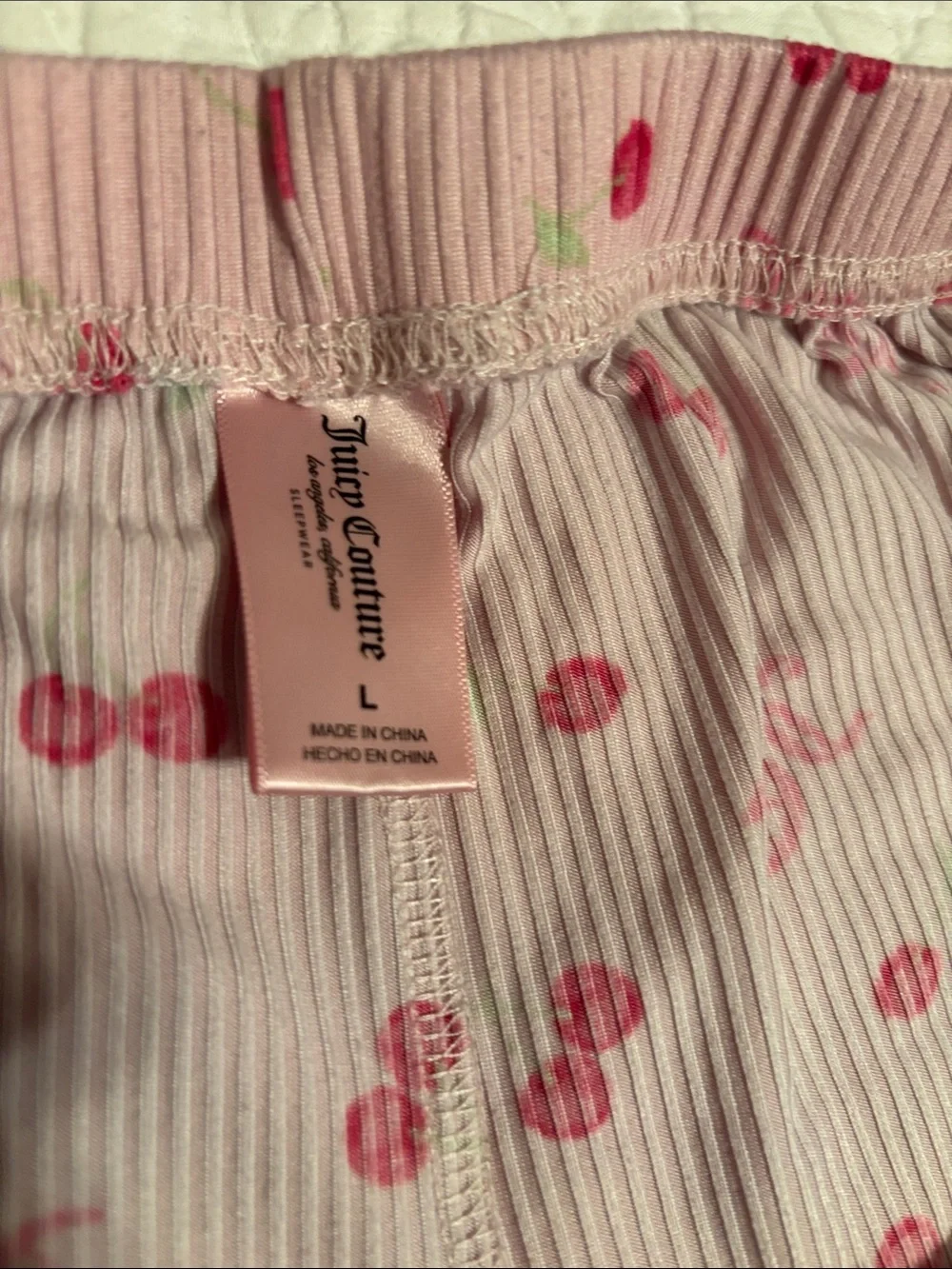 Unbranded Pink‎ Cherry Print Short Pajama Set